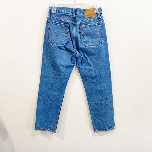 Levi’s Wedgie Straight Blue High Rise Vintage Look Jeans Size 25 - Picture 2 of 14